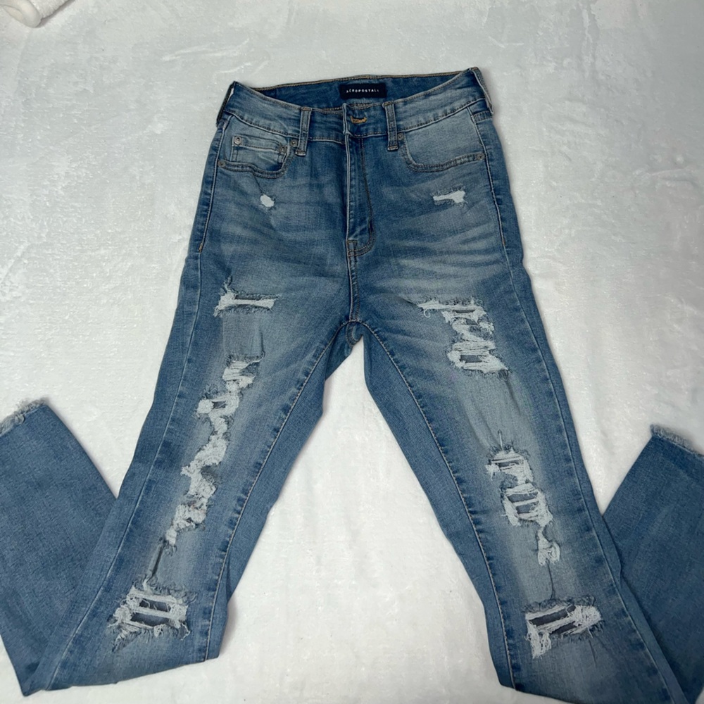 New Aeropostal Ripped Super High Rise Ankle Jeggings
